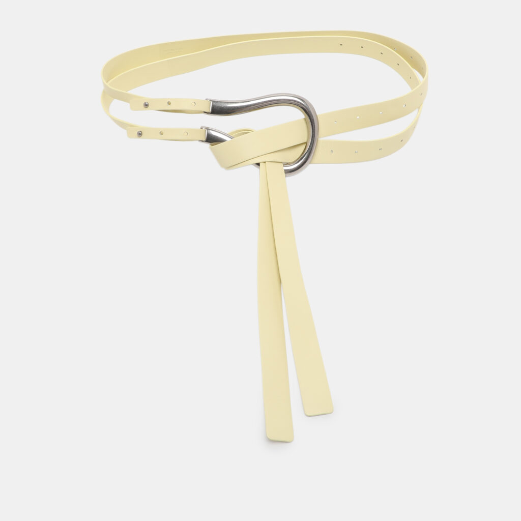 Bottega Veneta Lime Leather Double Strap Horsebit Buckle Waist Belt S Bottega Veneta Lime Leather Double Strap Horsebit Buckle Waist Belt S