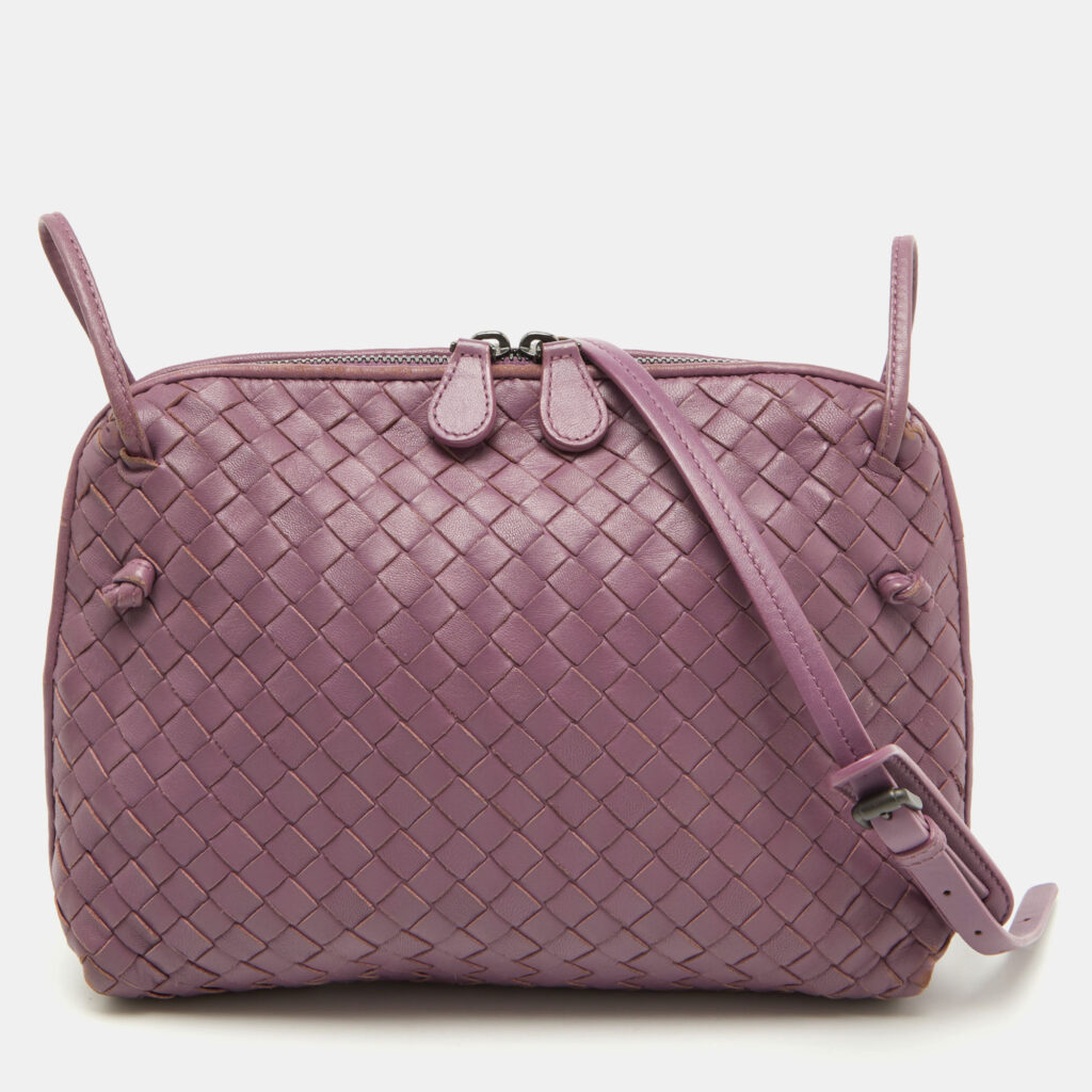Bottega Veneta Mauve Purple Intrecciato Leather Nodini Shoulder Bag Bottega Veneta Mauve Purple Intrecciato Leather Nodini Shoulder Bag