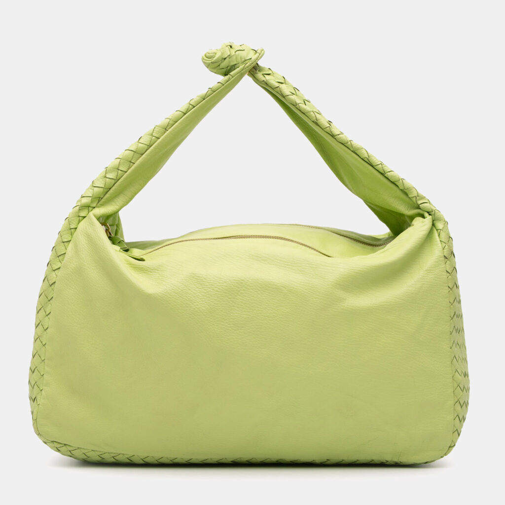 luxury-women-bottega-veneta-used-handbags-p1169640-006-1.jpg Bottega Veneta Green Nappa Intrecciato Knot Hobo