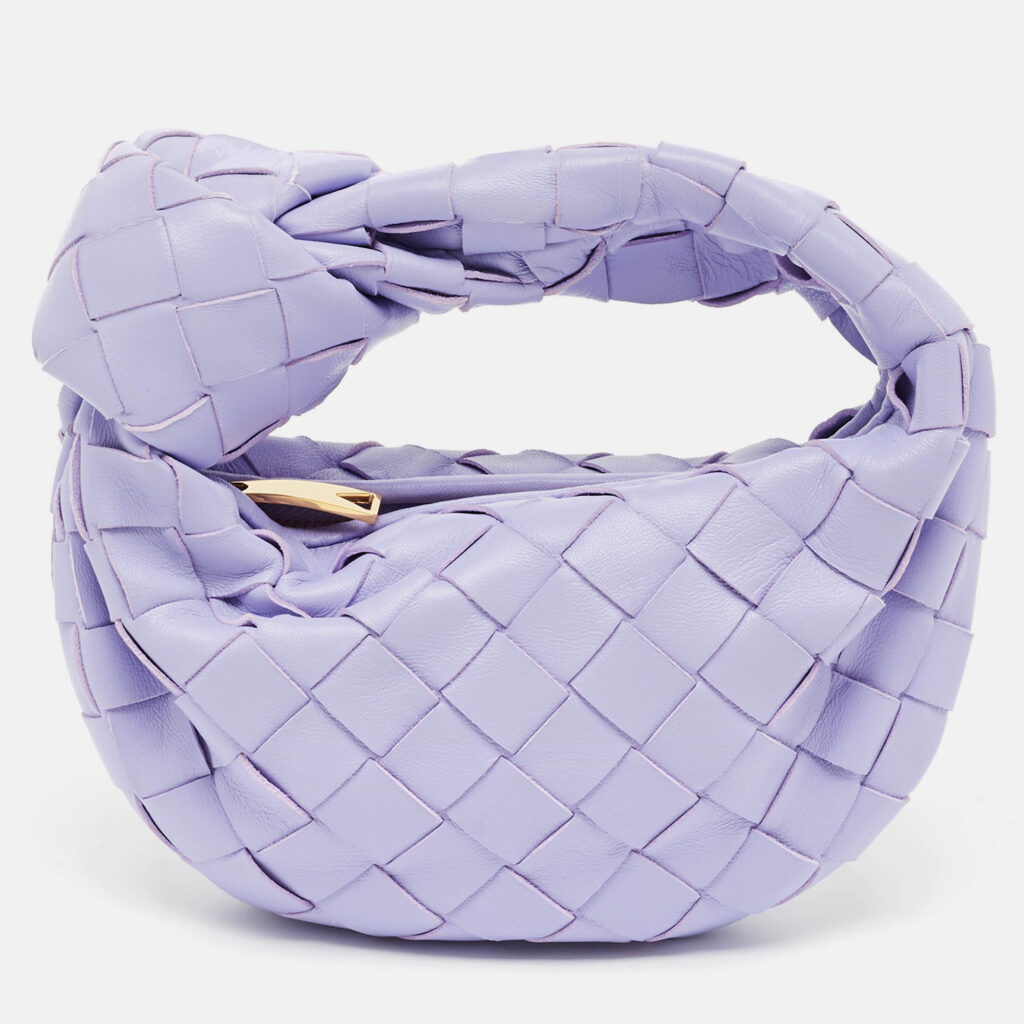 Bottega Veneta Lilac Intrecciato Leather Micro Candy Jodie Bag