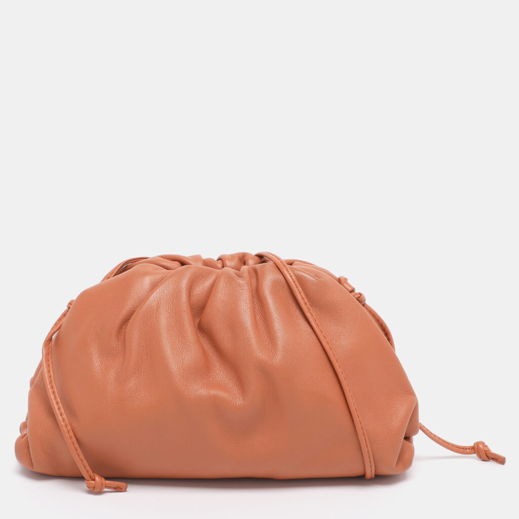 Bottega Veneta Brown Leather Small The Pouch Clutch Bottega Veneta Brown Leather Small The Pouch Clutch