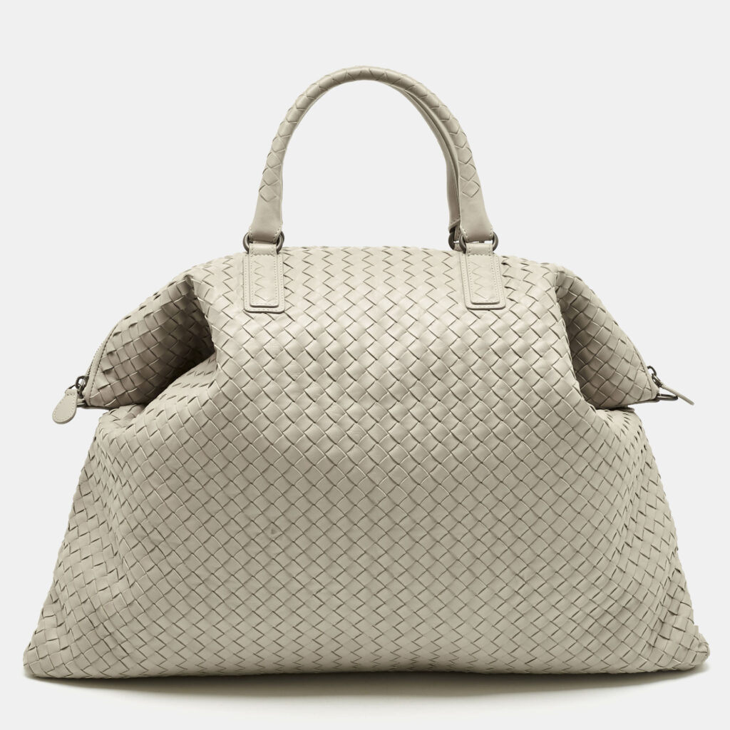 Bottega Veneta Beige Intrecciato Leather Maxi Convertible Tote