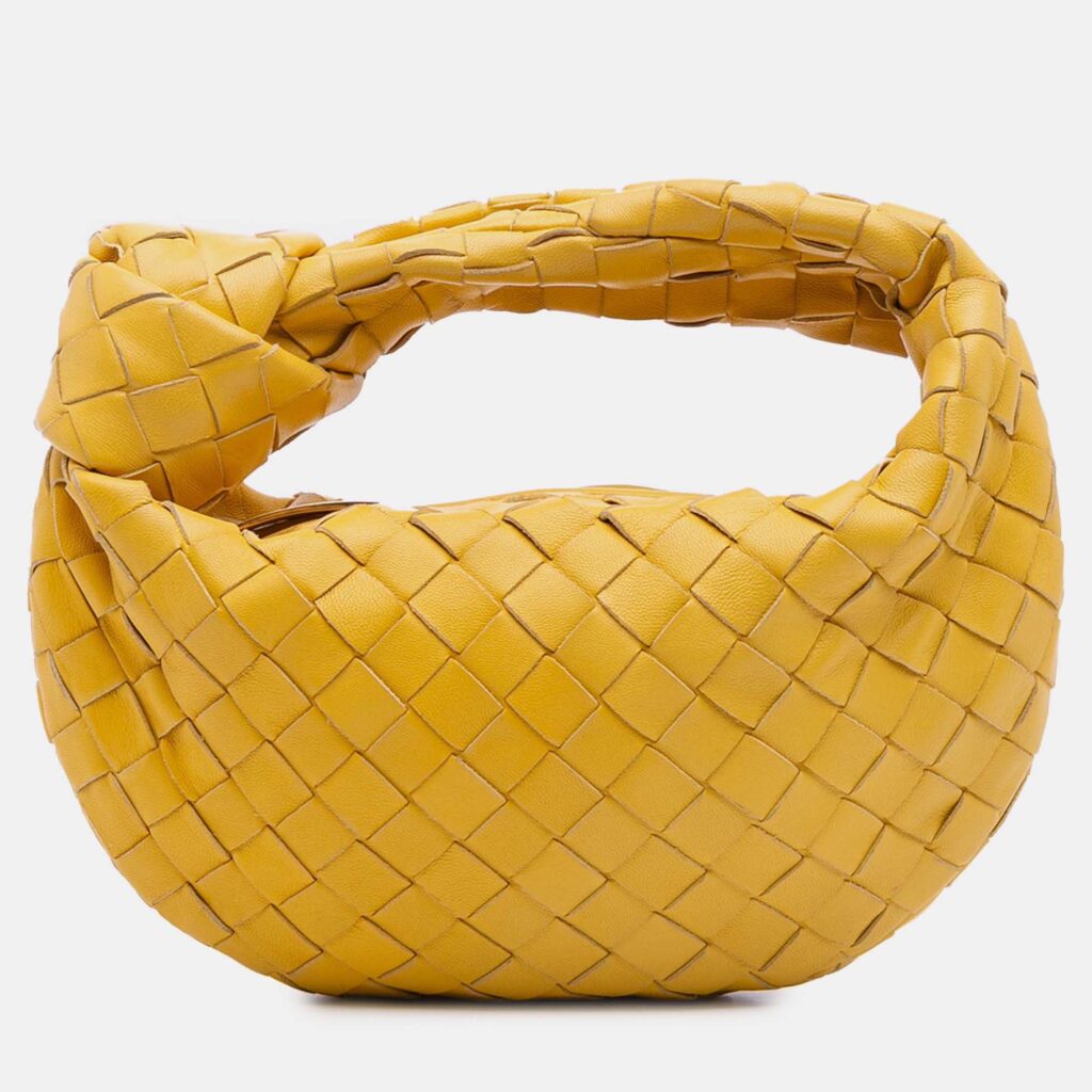 Bottega Veneta Yellow Mini Nappa Intrecciato Jodie Bottega Veneta Yellow Mini Nappa Intrecciato Jodie