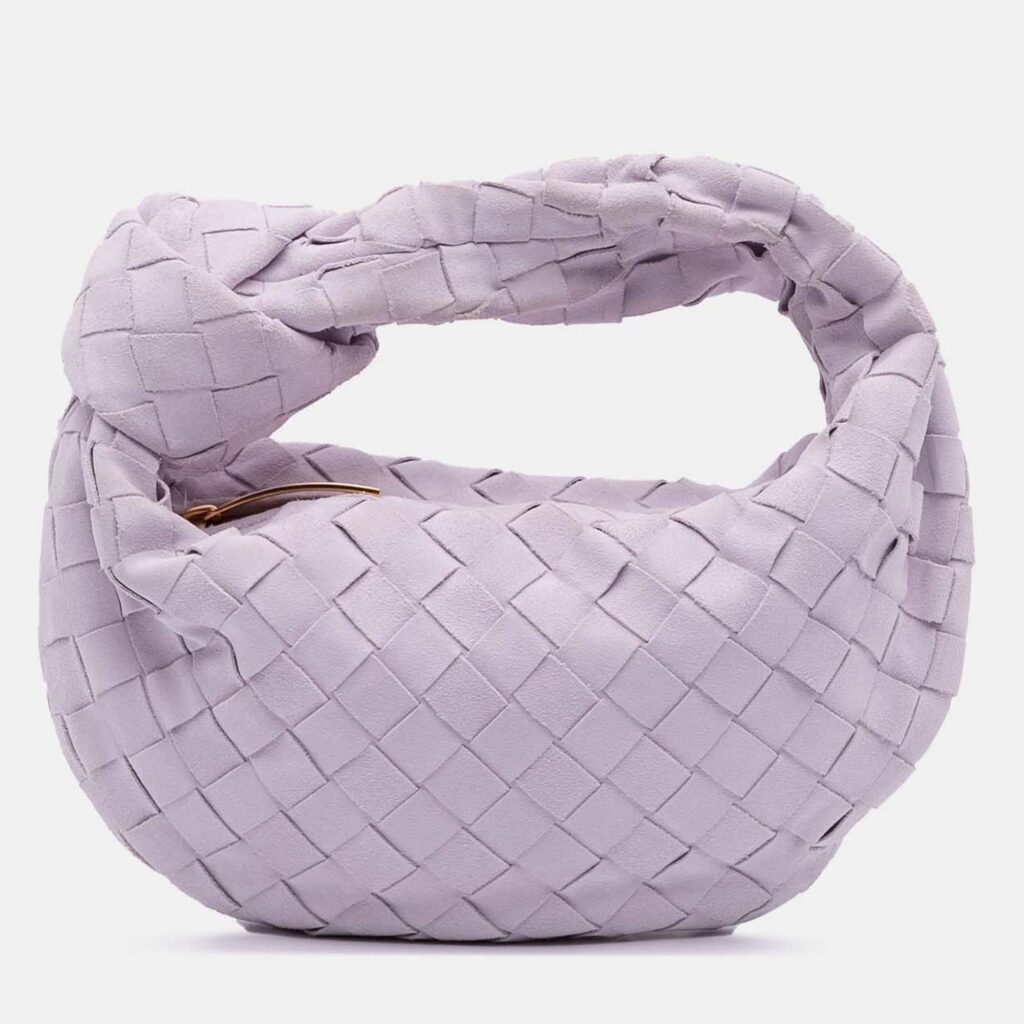 Bottega Veneta Purple Mini Suede Intrecciato Jodie Bottega Veneta Purple Mini Suede Intrecciato Jodie
