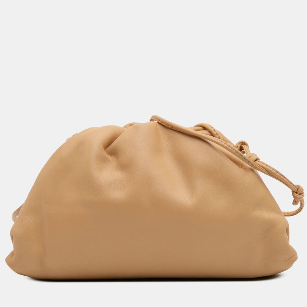 Bottega Veneta Brown Lambskin The Mini Pouch Crossbody Bottega Veneta Brown Lambskin The Mini Pouch Crossbody