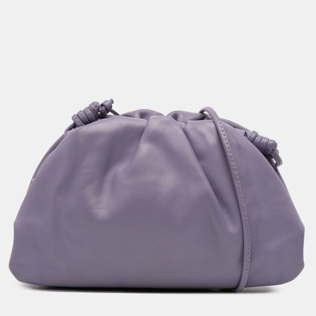 Bottega Veneta Purple Lambskin The Mini Pouch Crossbody Bottega Veneta Purple Lambskin The Mini Pouch Crossbody