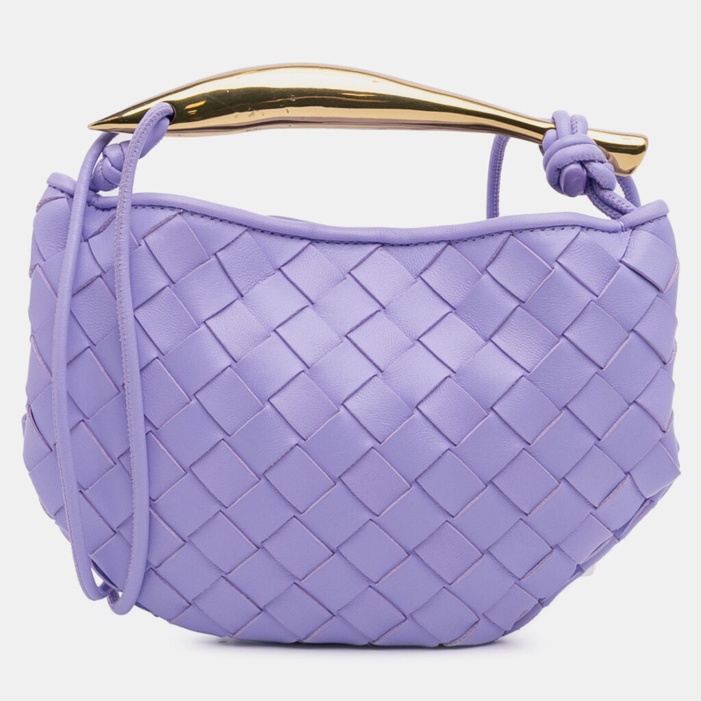 luxury-women-bottega-veneta-used-handbags-p1220856-008.jpg Bottega Veneta Purple Baby Lambskin Intrecciato Sardine Bag