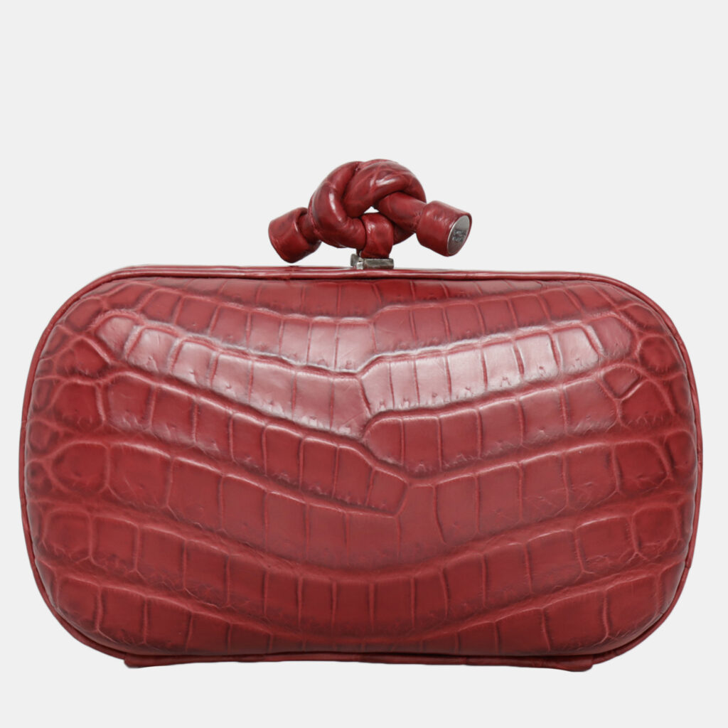 Bottega Veneta Crocodile Knot Clutch Bag Bottega Veneta Crocodile Knot Clutch Bag