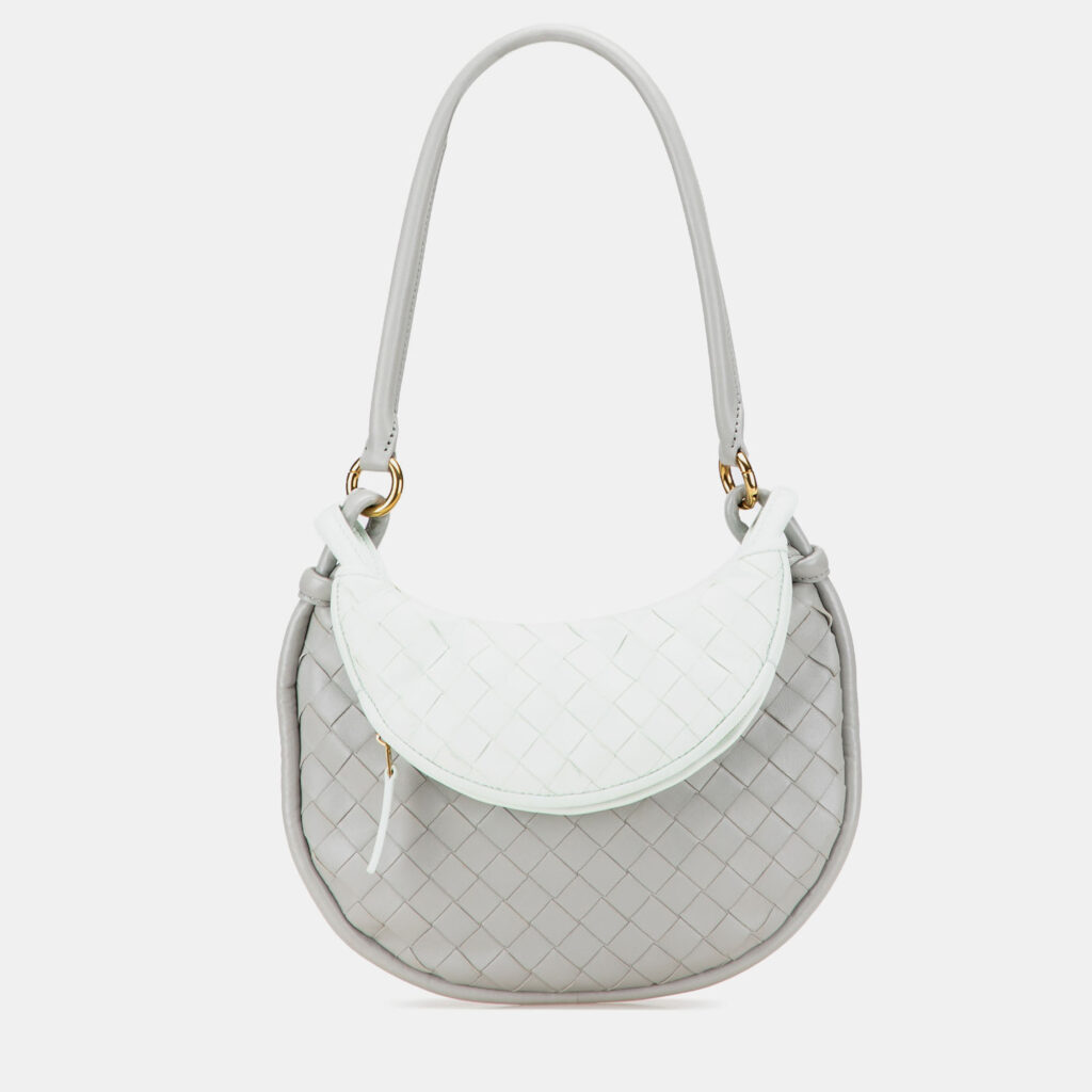 Bottega Veneta Grey Small Bicolor Lambskin Intrecciato Gemelli Bag Bottega Veneta Grey Small Bicolor Lambskin Intrecciato Gemelli Bag