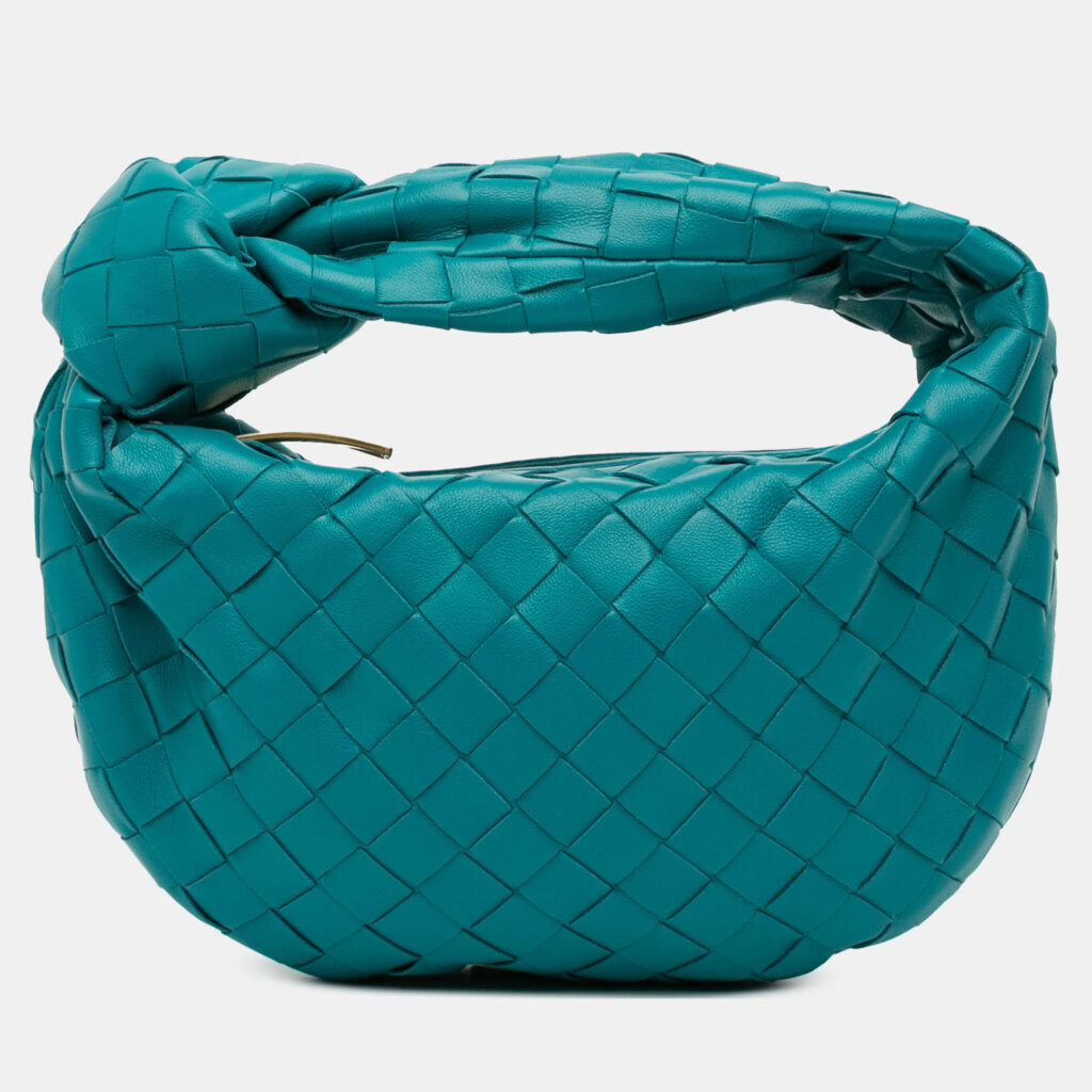 Bottega Veneta Blue Mini Nappa Intrecciato Jodie Bottega Veneta Blue Mini Nappa Intrecciato Jodie