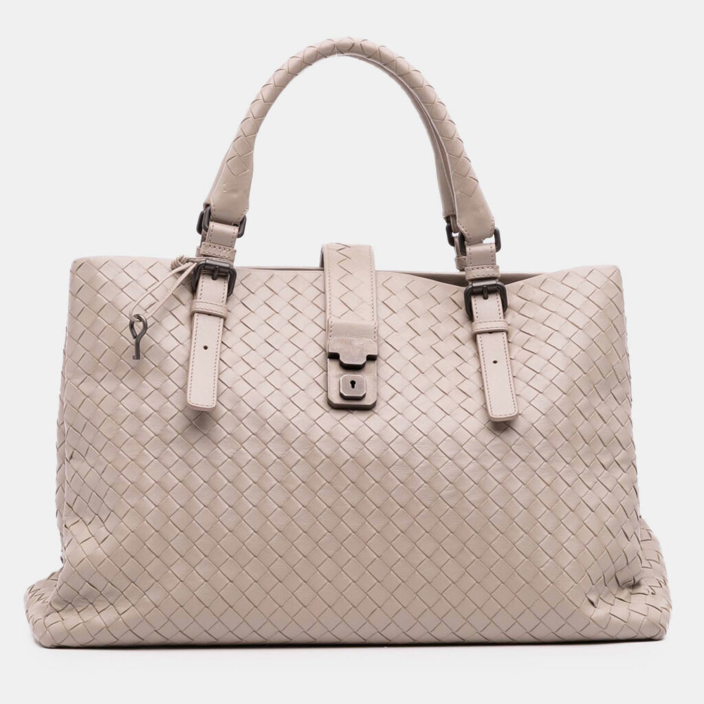 Bottega Veneta Brown Medium Nappa Intrecciato Roma Tote