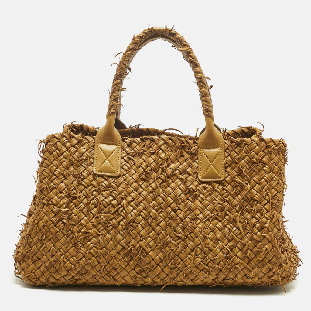 Bottega Veneta Mustard Intrecciato Leather Limited Edition 209/750 Cabat Tote Bottega Veneta Mustard Intrecciato Leather Limited Edition 209/750 Cabat Tote