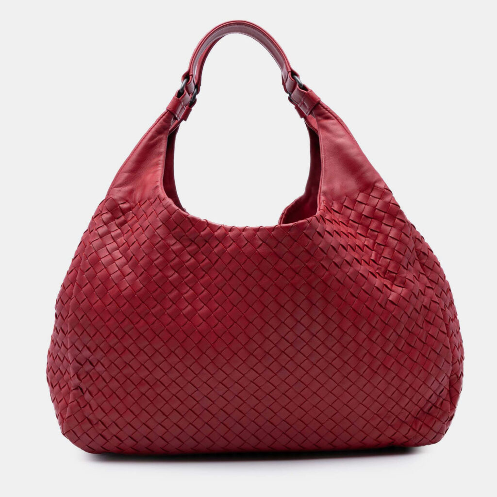 Bottega Veneta Red Large Nappa Intrecciato Campana Hobo Bottega Veneta Red Large Nappa Intrecciato Campana Hobo