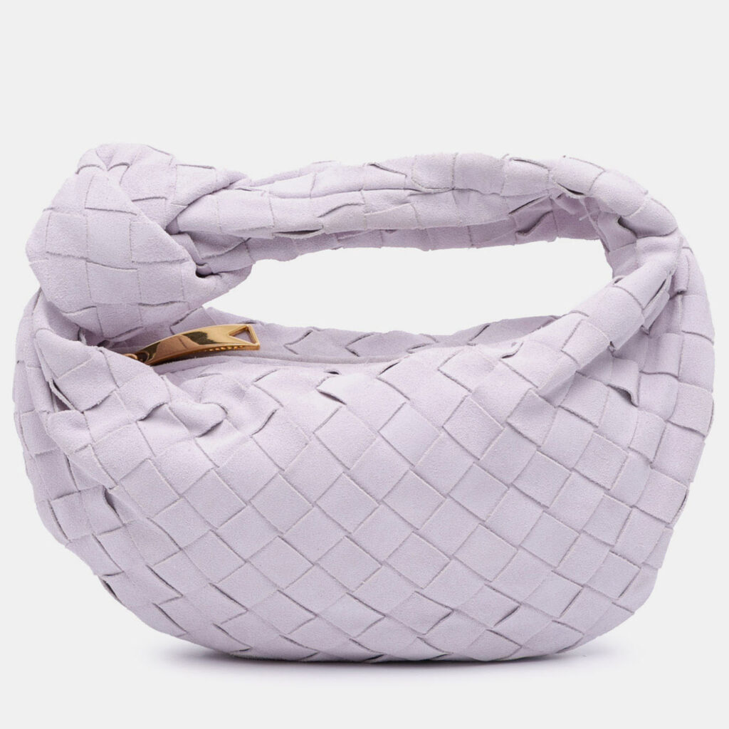 Bottega Veneta Purple Mini Suede Intrecciato Jodie Bottega Veneta Purple Mini Suede Intrecciato Jodie