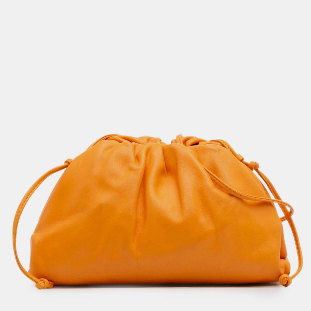 Bottega Veneta Orange Lambskin The Mini Pouch Crossbody