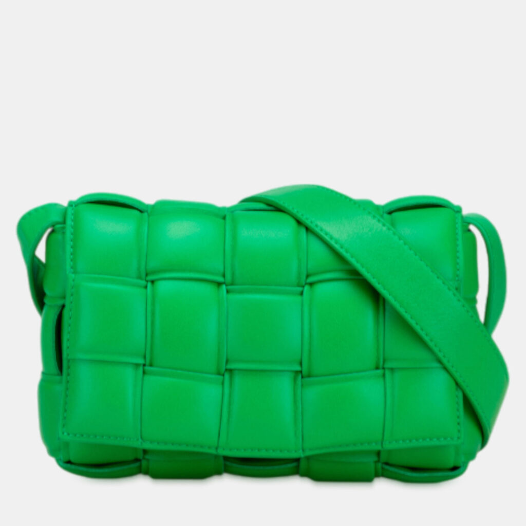Bottega Veneta Green Small Nappa Intrecciato Padded Cassette Crossbody Bottega Veneta Green Small Nappa Intrecciato Padded Cassette Crossbody