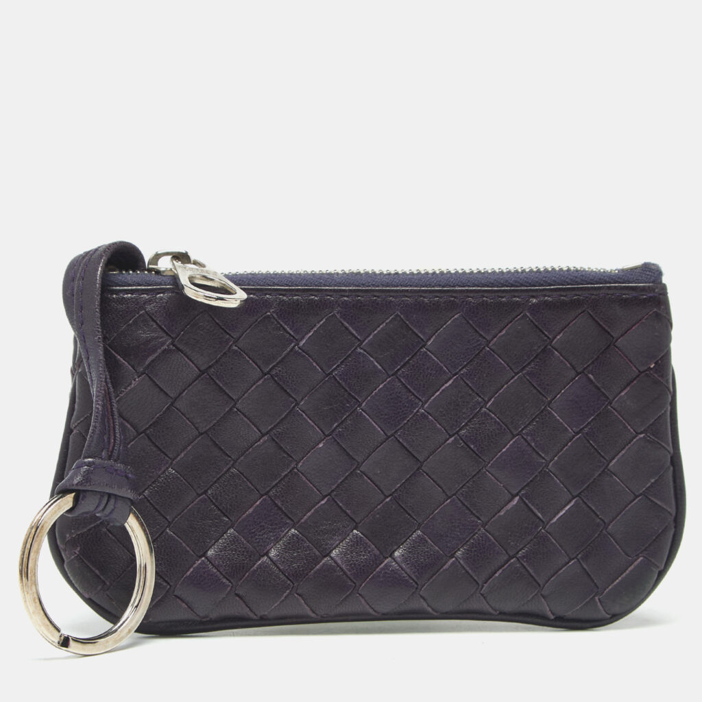 luxury-women-bottega-veneta-used-handbags-p1235079-006-1.jpg Bottega Veneta Purple Intrecciato Leather Coin Purse