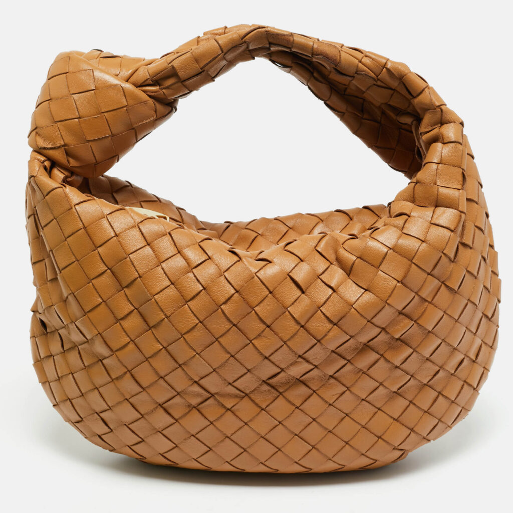 Bottega Veneta Brown Intrecciato Leather Teen Jodie Hobo Bottega Veneta Brown Intrecciato Leather Teen Jodie Hobo