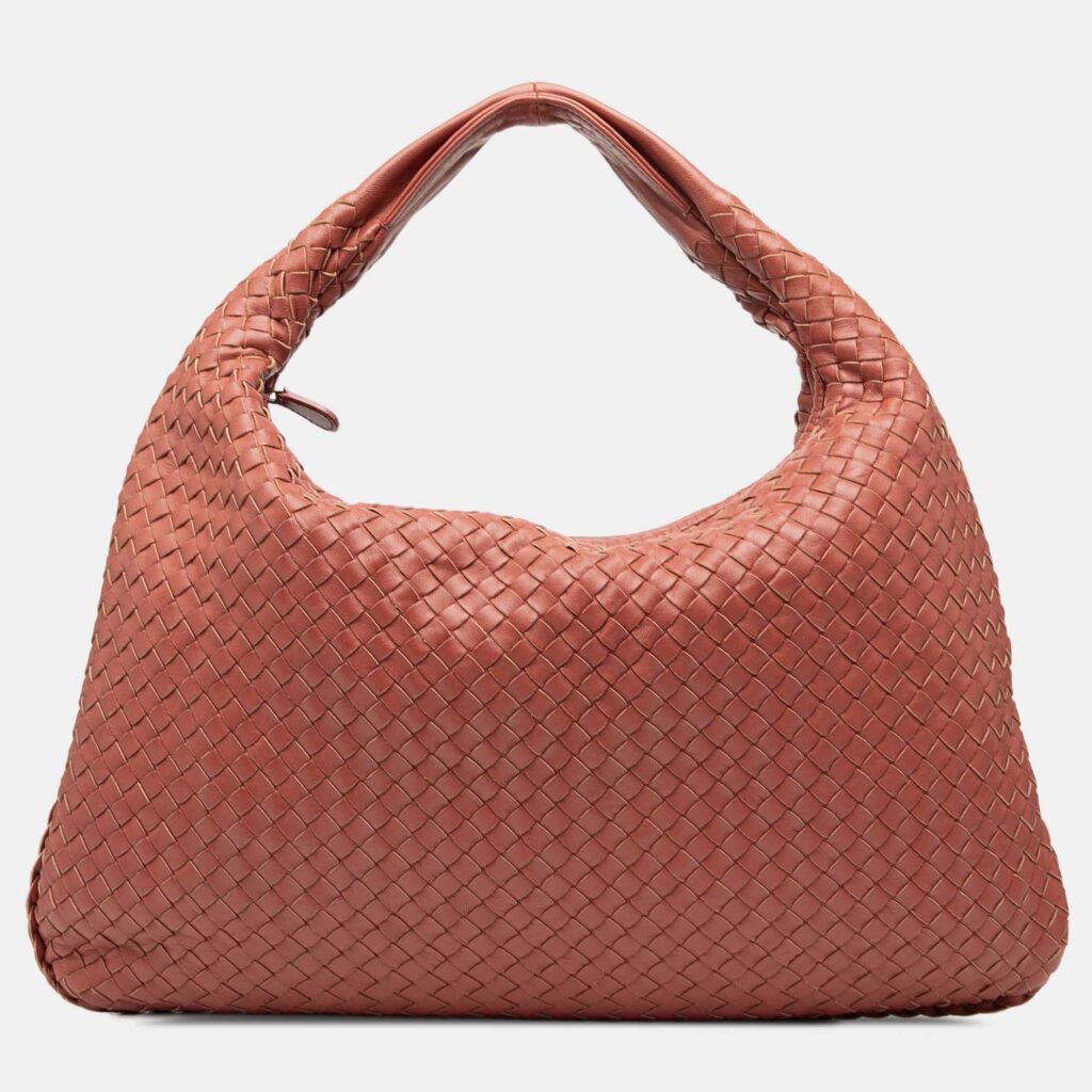 Bottega Veneta Red Medium Nappa Intrecciato Veneta Hobo Bottega Veneta Red Medium Nappa Intrecciato Veneta Hobo
