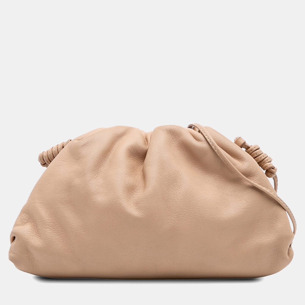 Bottega Veneta Brown Lambskin The Mini Pouch Crossbody Bottega Veneta Brown Lambskin The Mini Pouch Crossbody