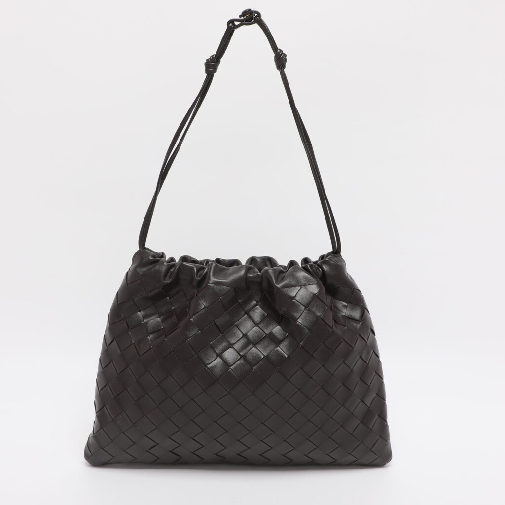 Bottega Veneta Dark Brown Intrecciato Leather Medium Dustbag Pouch
