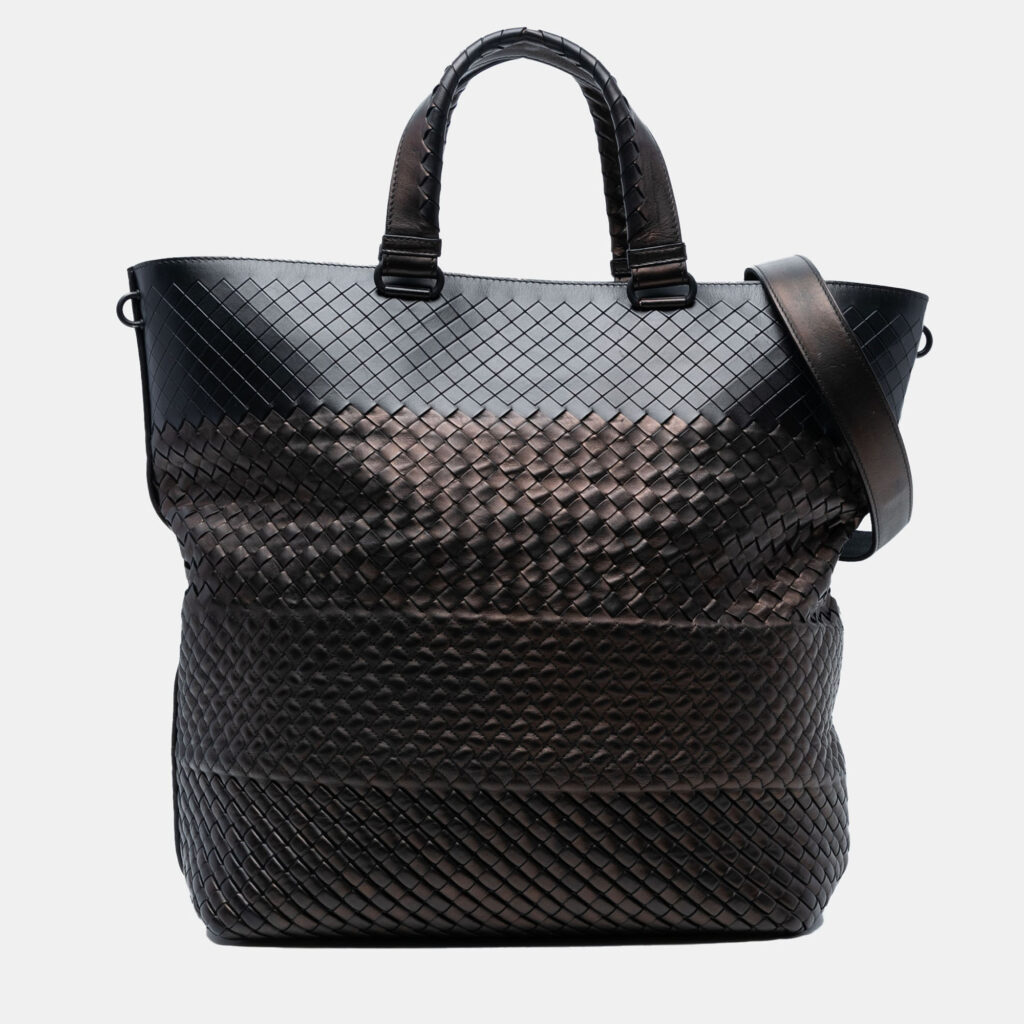 Bottega Veneta Brown Nappa Intrecciato Imperatore Convertible Tote