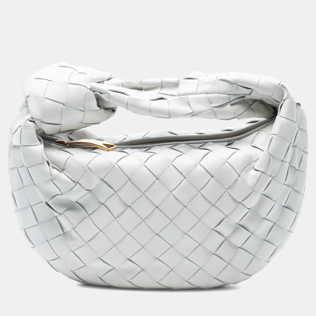 Bottega Veneta White Mini Nappa Intrecciato Jodie Bottega Veneta White Mini Nappa Intrecciato Jodie