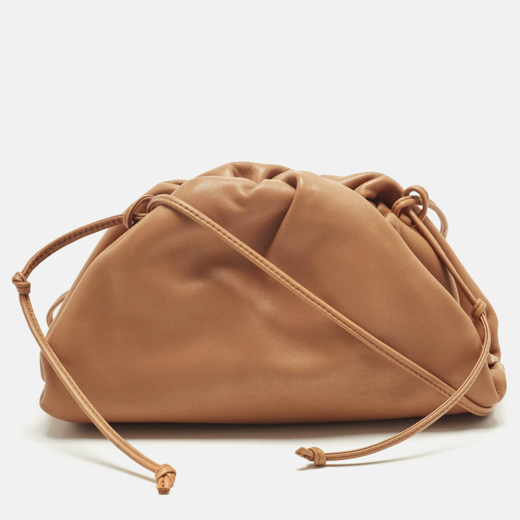 Bottega Veneta The Pouch Mini Brown Leather Clutch Bag