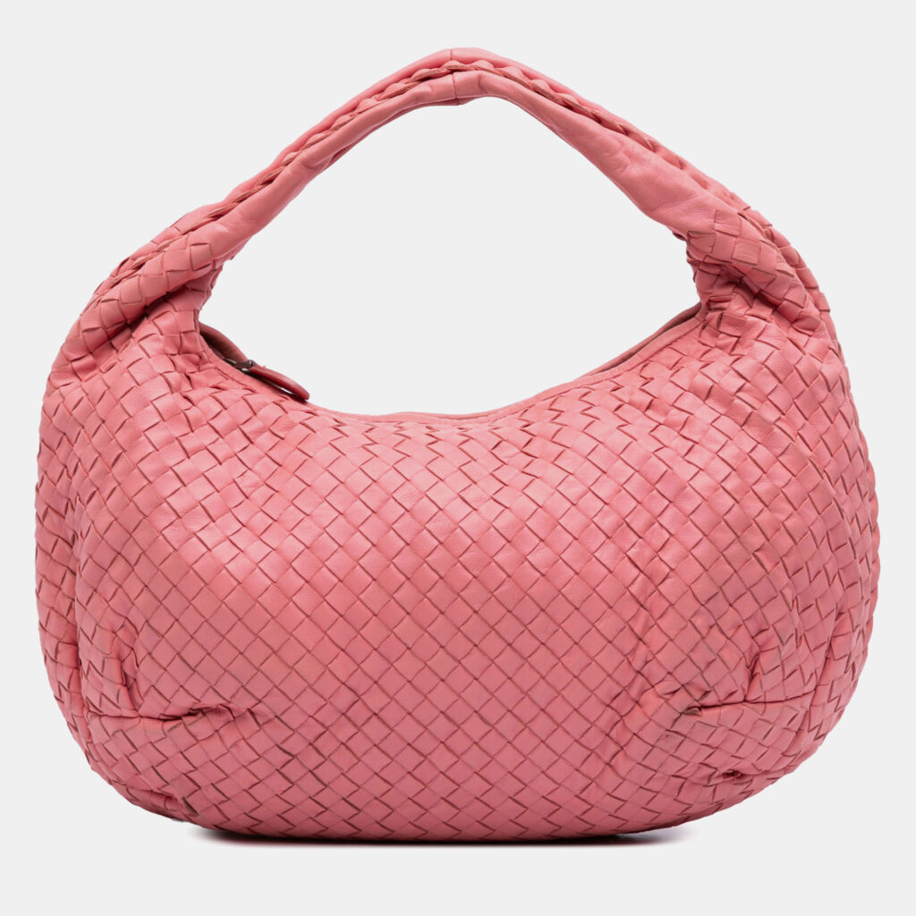 luxury-women-bottega-veneta-used-handbags-p1247605-007-1.jpg Bottega Veneta Pink Medium Nappa Intrecciato Belly Hobo