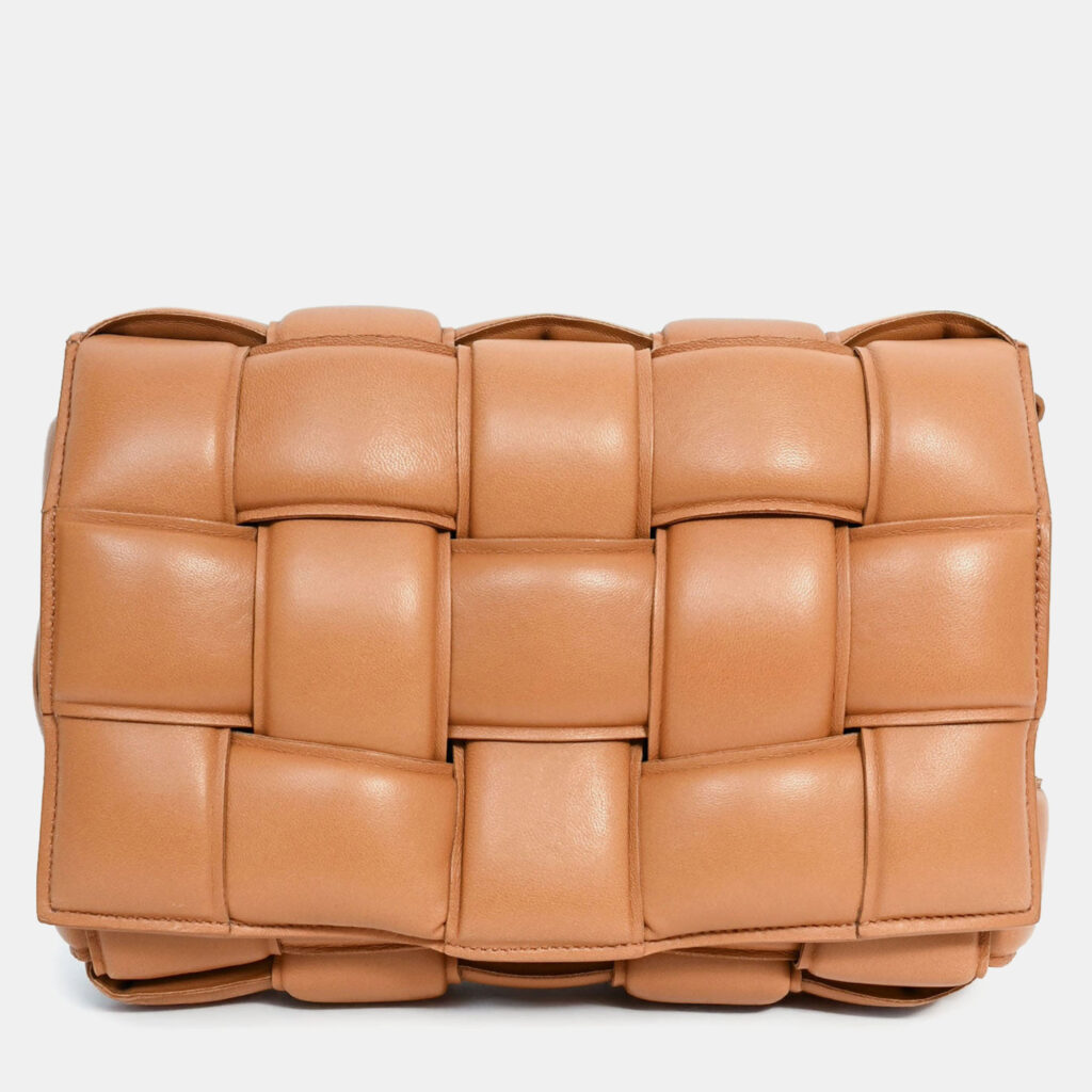Bottega Veneta Camel Padded Cassette Crossbody Bag Bottega Veneta Camel Padded Cassette Crossbody Bag