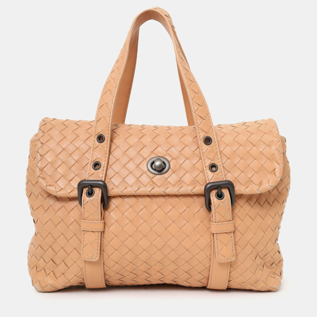 Bottega Veneta Pink Intrecciato Leather 2way Bag Leather Shoulder Bag With Strap Bottega Veneta Pink Intrecciato Leather 2way Bag Leather Shoulder Bag With Strap