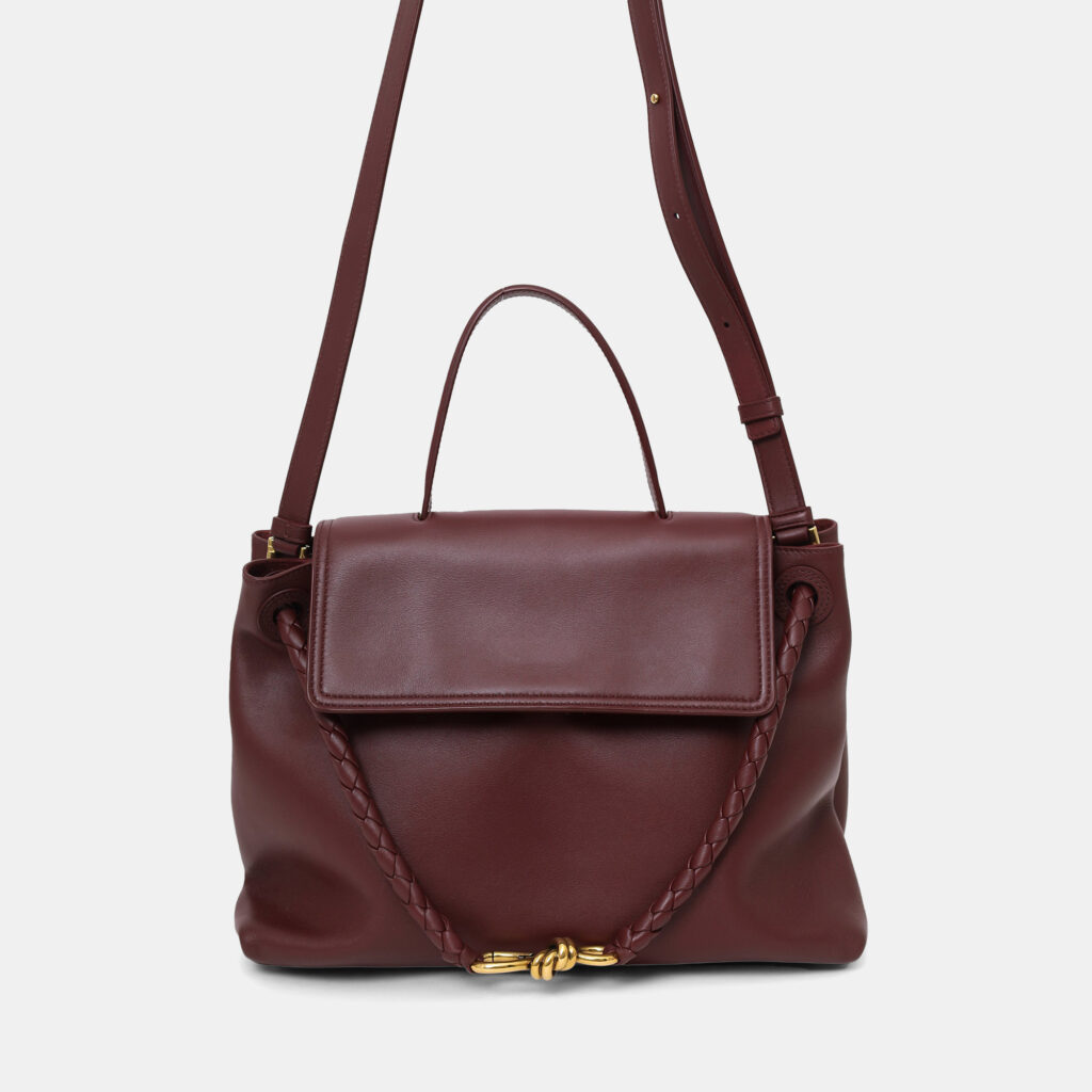 Bottega Veneta Burgundy Leather Ciao Ciao Satchel