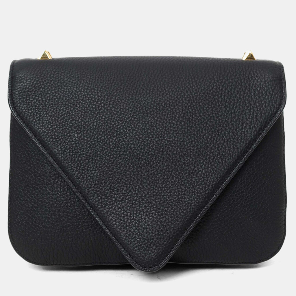 Bottega Veneta Black Small Mount Leather Envelope Shoulder Bag Bottega Veneta Black Small Mount Leather Envelope Shoulder Bag