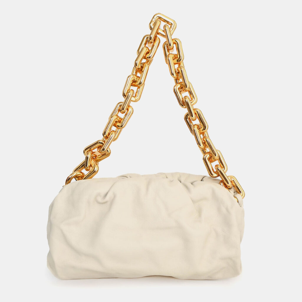 luxury-women-bottega-veneta-used-handbags-p1248072-006.jpg Bottega Veneta White Leather The Chain Pouch Bag