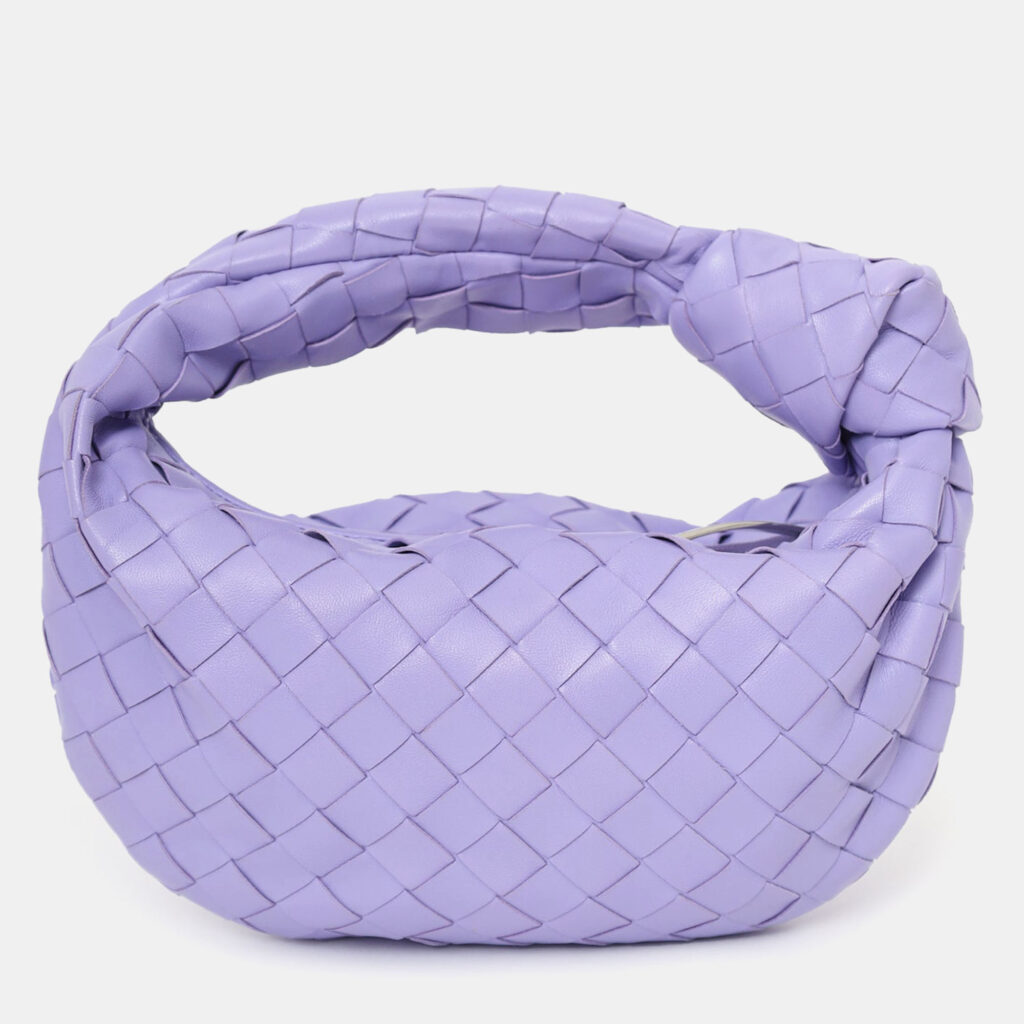 Bottega Veneta Purple Intrecciato Leather Mini Jodie