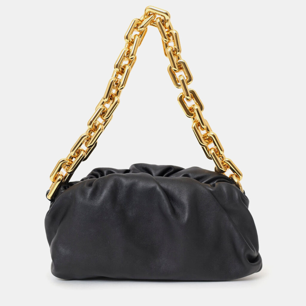 Bottega Veneta Black Leather The Chain Pouch Bag Bottega Veneta Black Leather The Chain Pouch Bag