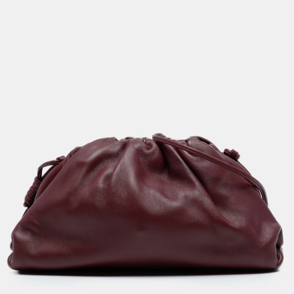 Bottega Veneta Red Lambskin The Mini Pouch Crossbody Bottega Veneta Red Lambskin The Mini Pouch Crossbody