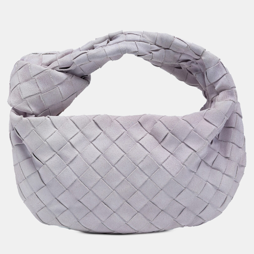 Bottega Veneta Purple Mini Suede Intrecciato Jodie Bottega Veneta Purple Mini Suede Intrecciato Jodie