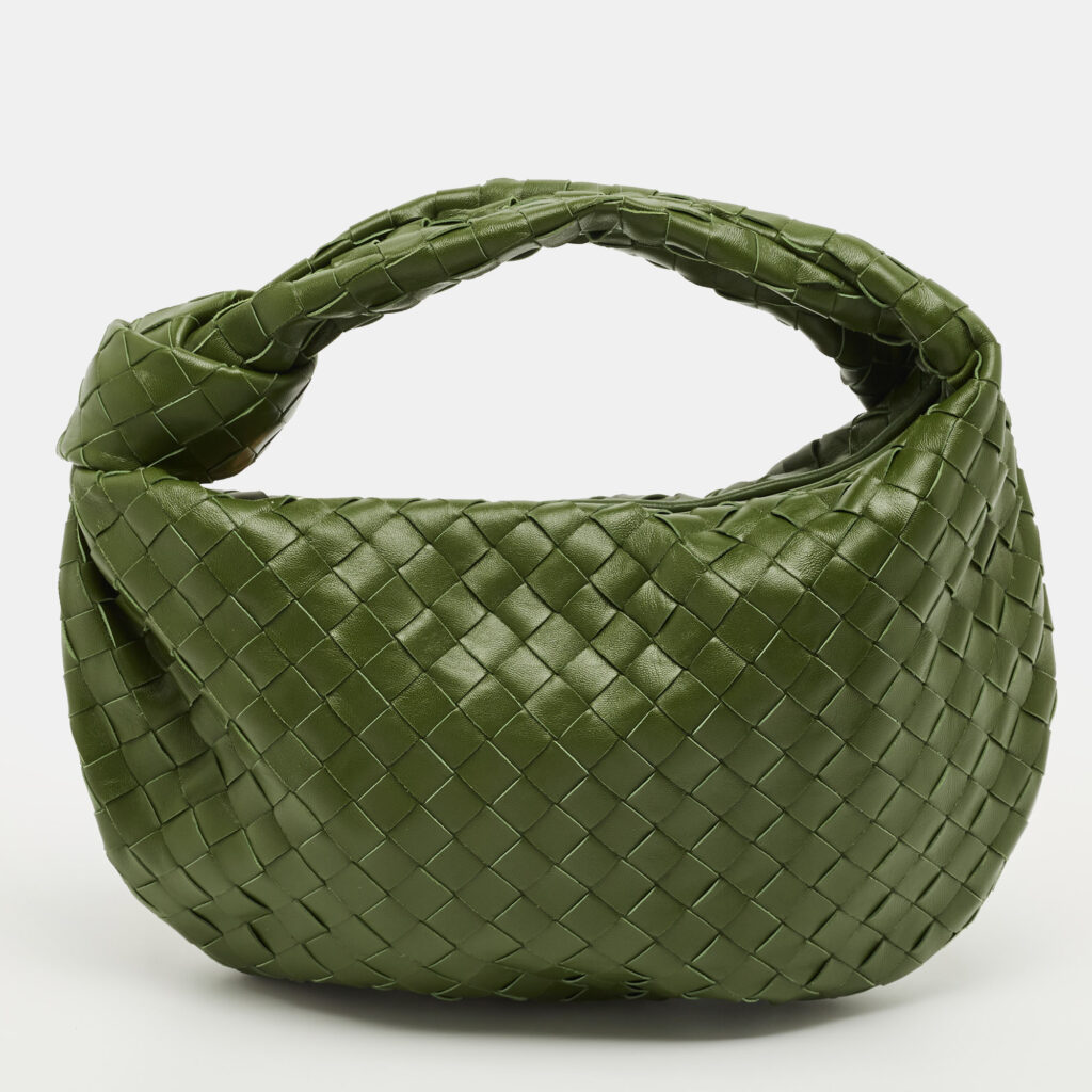 Bottega Veneta Jodie Small Olive Green Intrecciato Leather Hobo Bottega Veneta Jodie Small Olive Green Intrecciato Leather Hobo