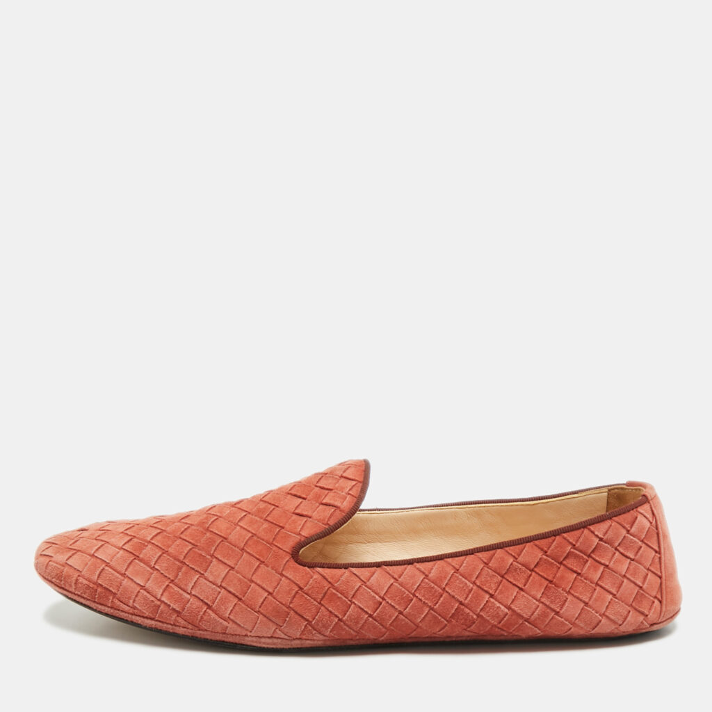 Bottega Veneta Brick Intrecciato Suede Smoking Slippers Size 40 Bottega Veneta Brick Intrecciato Suede Smoking Slippers Size 40