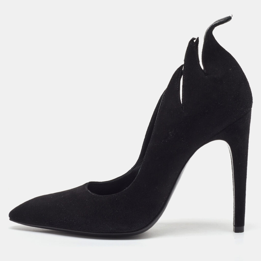 Bottega Veneta Black Suede Jagged Detail Pumps Size 38 Bottega Veneta Black Suede Jagged Detail Pumps Size 38