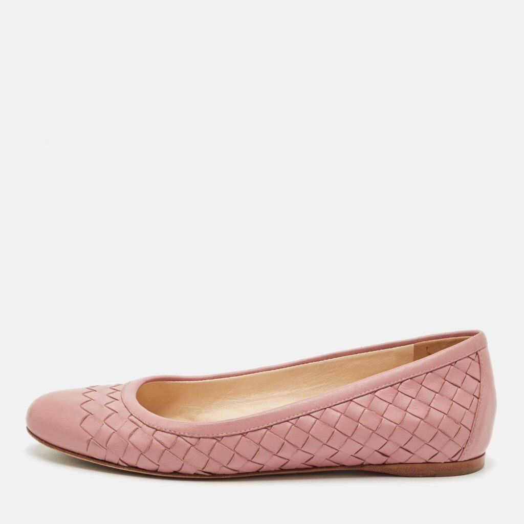 Bottega Veneta Beige Intrecciato Leather Ballet Flats Size 36 Bottega Veneta Beige Intrecciato Leather Ballet Flats Size 36