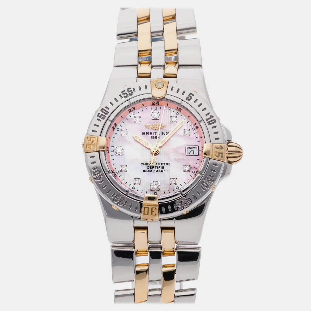 Breitling Starliner B7134012/K513 Quartz Pink Diamonds Stainless Steel & 18k Yellow Gold Women's Wristwatch 30mm Breitling Starliner B7134012/K513 Quartz Pink Diamonds Stainless Steel & 18k Yellow Gold Women's Wristwatch 30mm