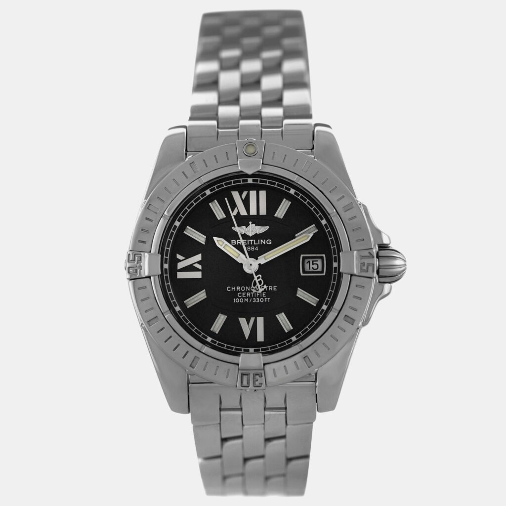 Breitling Cockpit Lady A71356 Quartz Black Stainless Steel Women's Wristwatch 32 mm