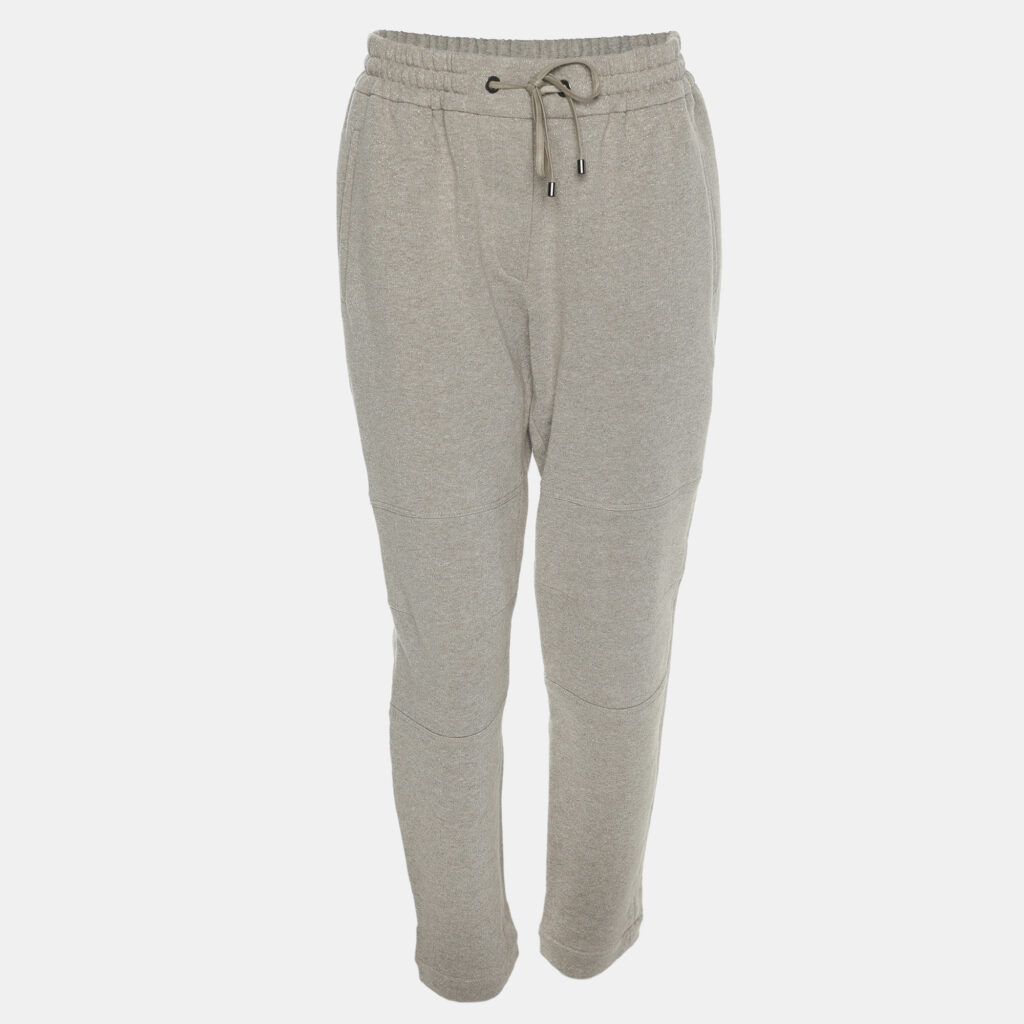 Brunello Cucinelli Grey/Silver Jersey Trousers M Brunello Cucinelli Grey/Silver Jersey Trousers M