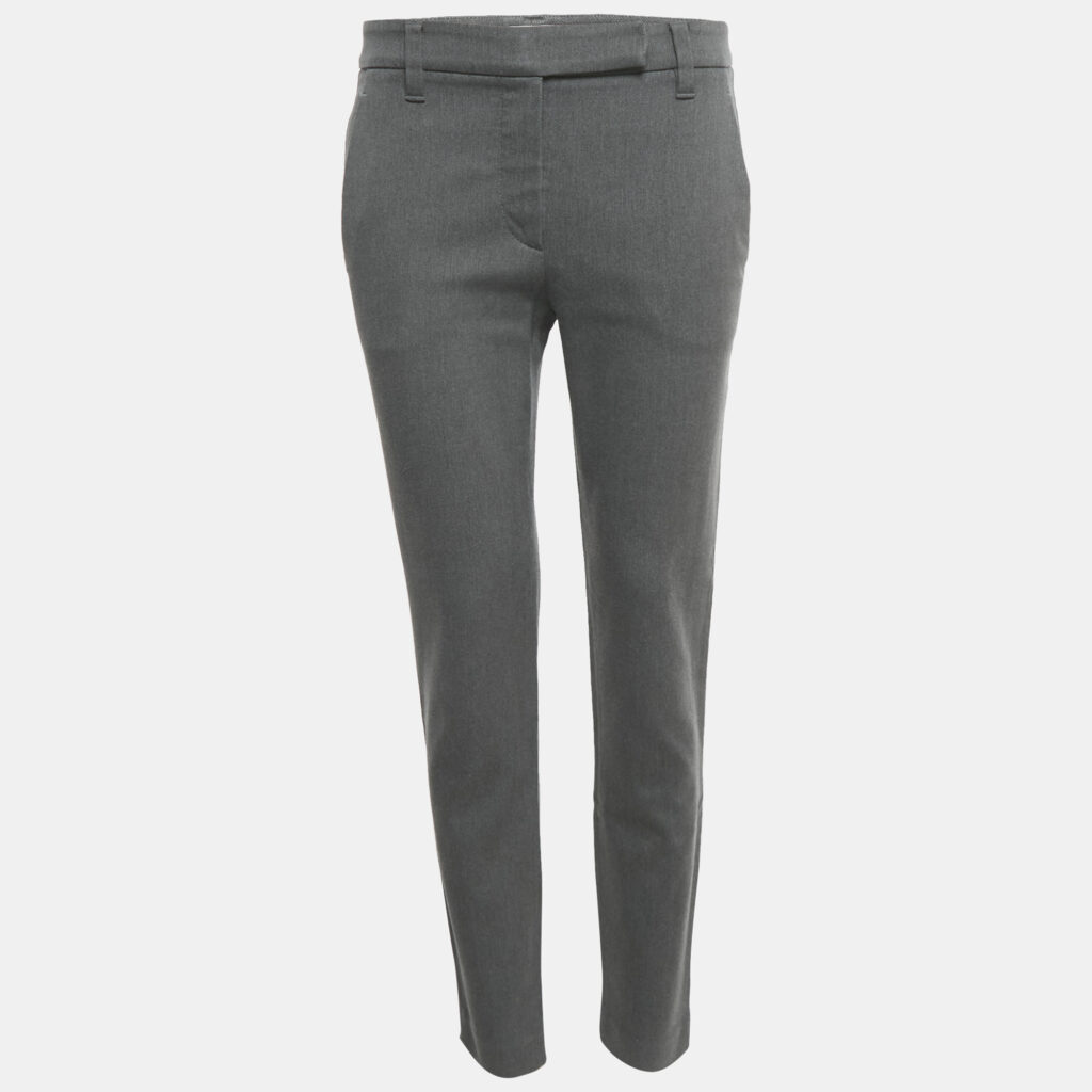Brunello Cucinelli Grey Gabardine Formal Trousers M Brunello Cucinelli Grey Gabardine Formal Trousers M