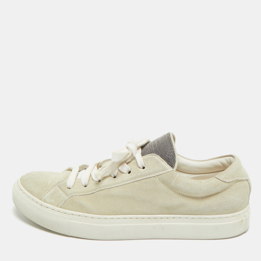 Brunello Cucinelli Grey Suede Low Top Sneakers Size 40 Brunello Cucinelli Grey Suede Low Top Sneakers Size 40