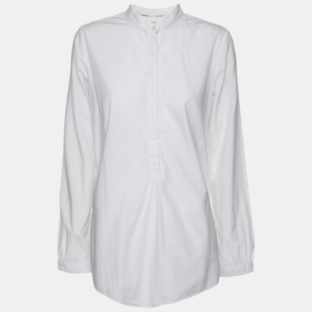 Burberry Brit White Cotton Button Front Top S Burberry Brit White Cotton Button Front Top S