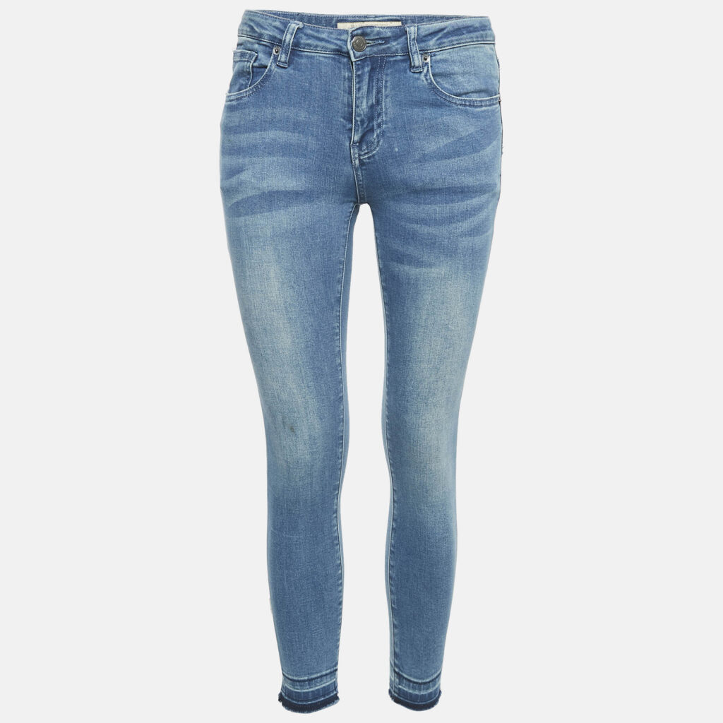 Burberry Brit Blue Faded Denim Skinny Jeans S Waist 26"