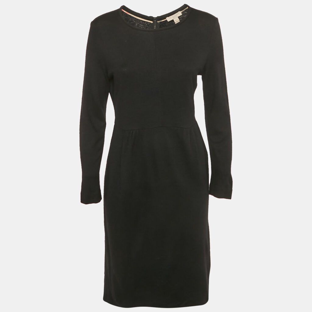 Burberry Brit Black Wool Short Dress M Burberry Brit Black Wool Short Dress M